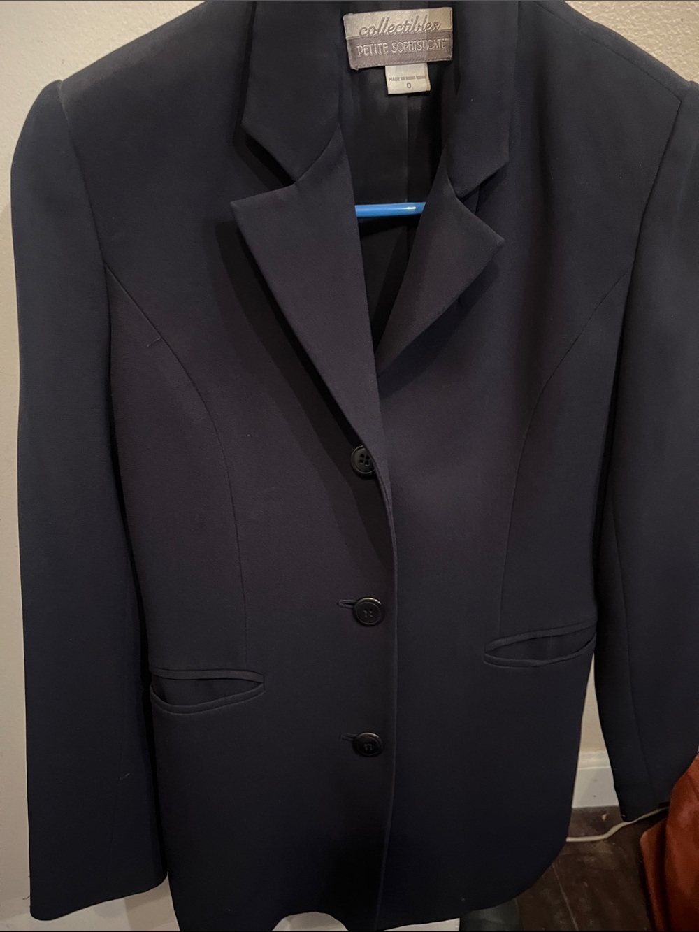 Petite Sophisticate Dark Navy Tailored Petite Blazer